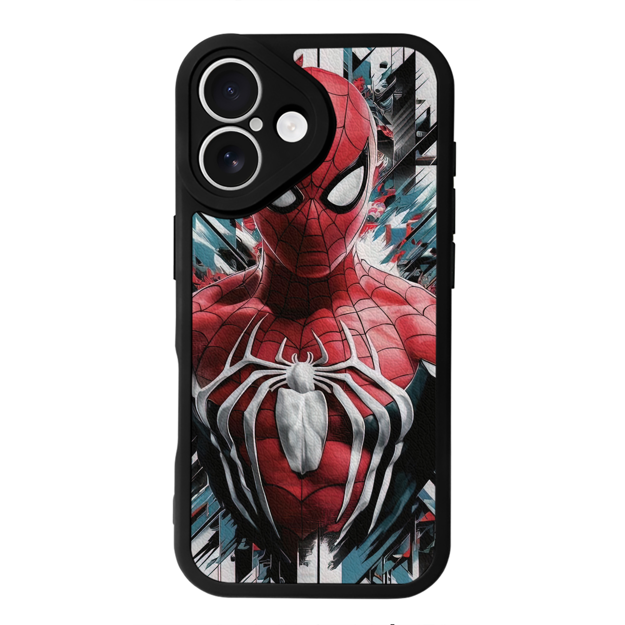（画像用） Spider Man スパイダーマン 【iPhone 16シリーズ対応】シリコンスマホケース（レザー調） 材質：シリコン